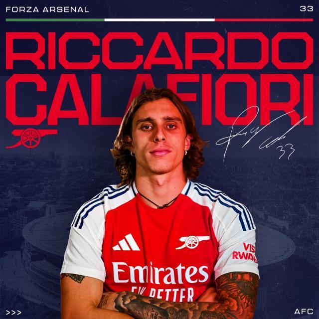 开云官网-阿森纳官方：意大利后卫卡拉菲奥里正式加盟